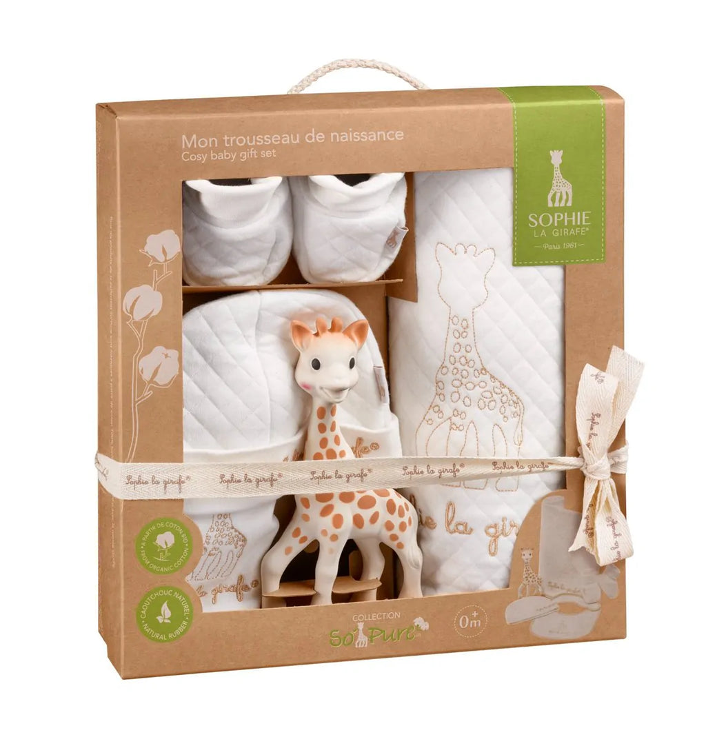 Sophie la girafe – „My Birth Outfit“ სასაჩუქრე ნაკრები